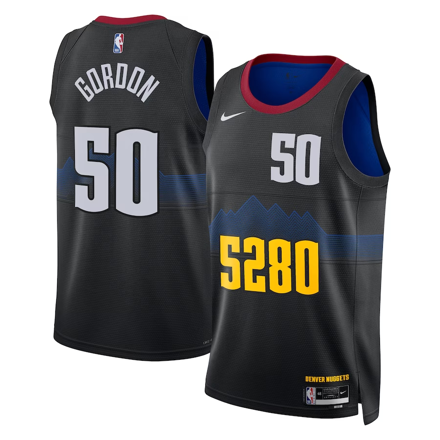 丹佛掘金队 Nike City 版 Swingman 球衣 23 - 黑色 - Aaron Gordon - 男女通用.jpg
