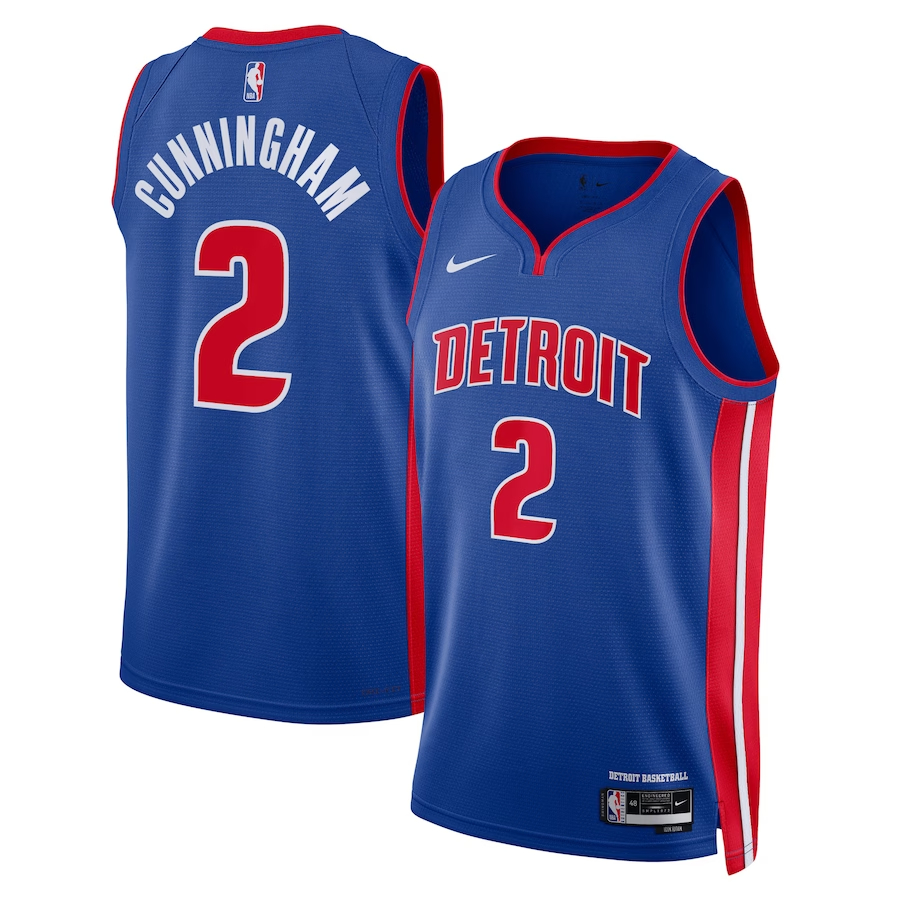 NBA球衣 Cade Cunningham 活塞2號藍色 Nike 球迷版 熱轉印 全新更多款式聯絡客服查詢！！