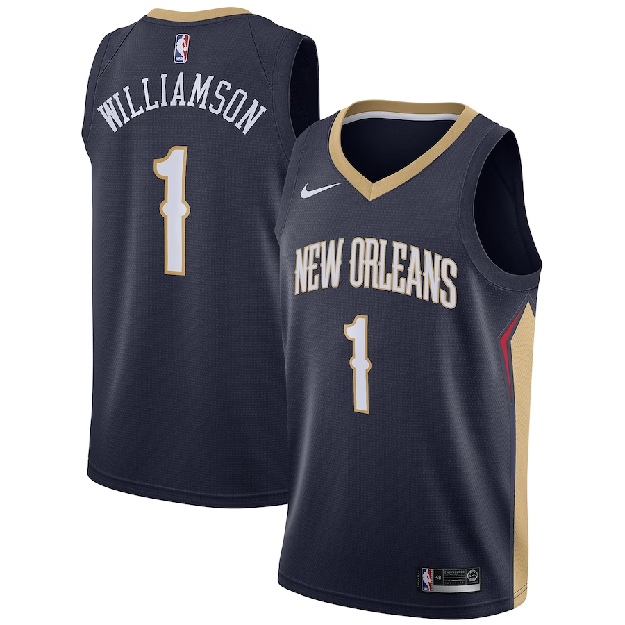 NBA球衣 Williamson 鵜鶘1號深藍色 球迷版 熱轉印 全新！更多款式聯絡客服查詢！！