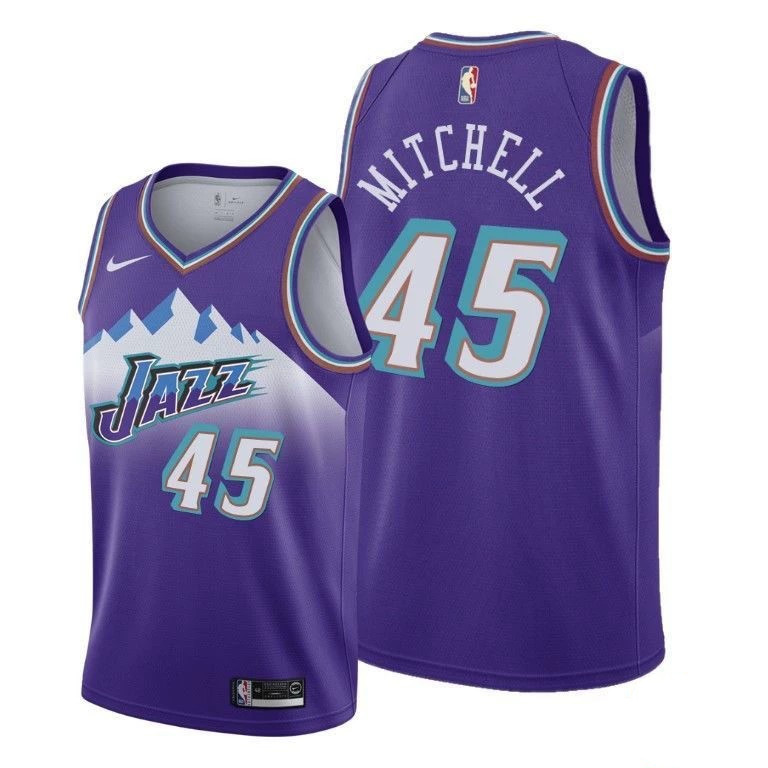 NBA球衣 Donovan Mitchell 爵士45號雪山紫色 球迷版 熱轉印 全新 更多款式聯絡客服查詢！！