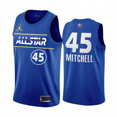 NBA球衣 Donovan Mitchell 爵士45號全明星藍色 球迷版 熱轉印 全新 更多款式聯絡客服查詢！！