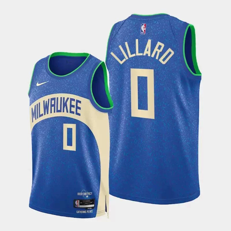 NBA球衣 Damian Lillard 公鹿0號城市藍 球迷版 熱轉印 全新！更多款式聯絡客服查詢！！