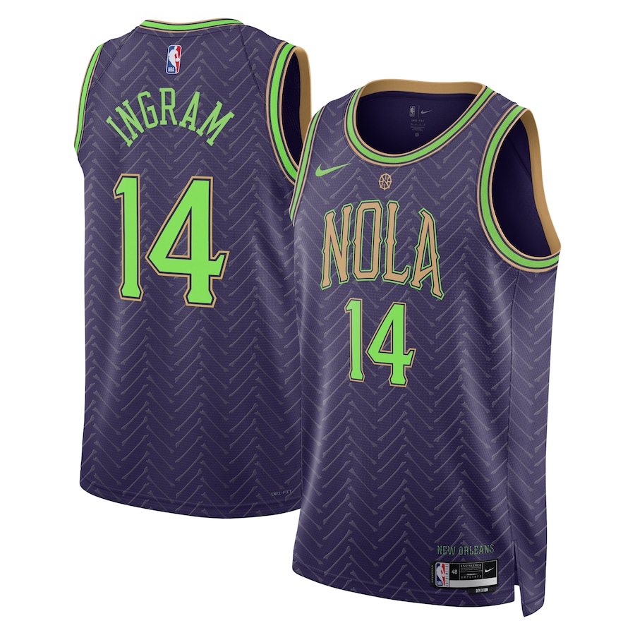NBA球衣 Brandon Ingram 鵜鶘14號 2025城市藍 球迷版 熱轉印 全新！更多款式聯絡客服查詢！！