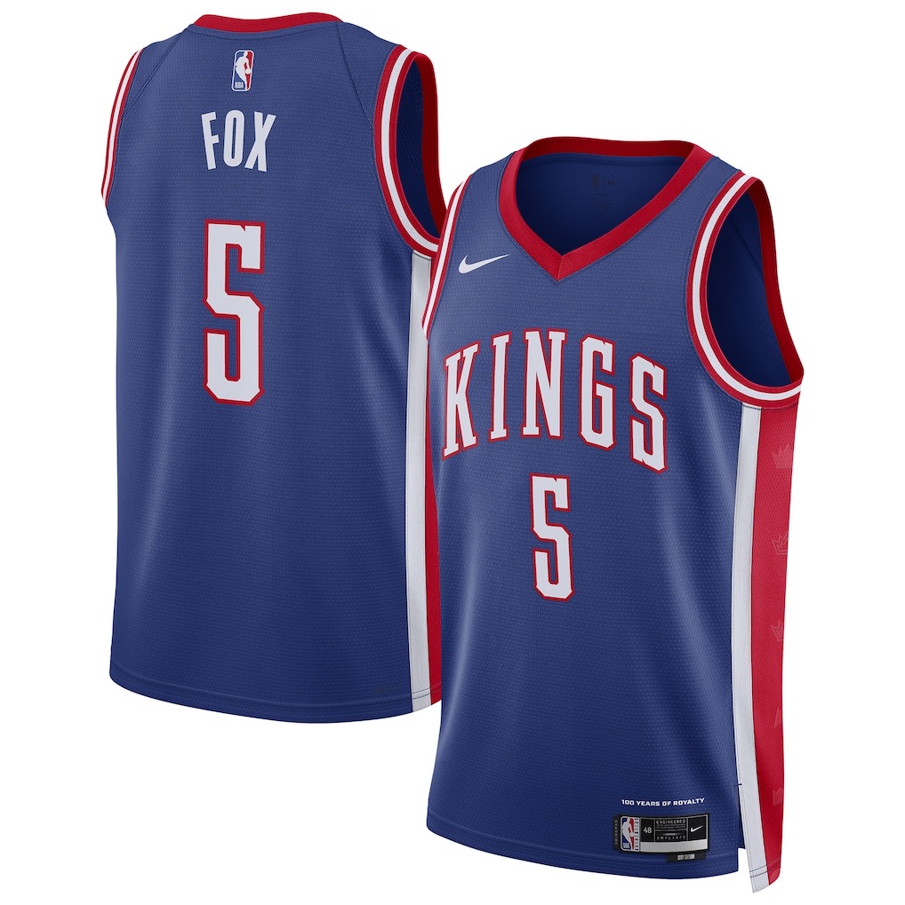 NBA球衣 De'Aaron Fox  國王 5號 2025城市藍色 球迷版 熱轉印 全新！更多款式聯絡客服查詢！！