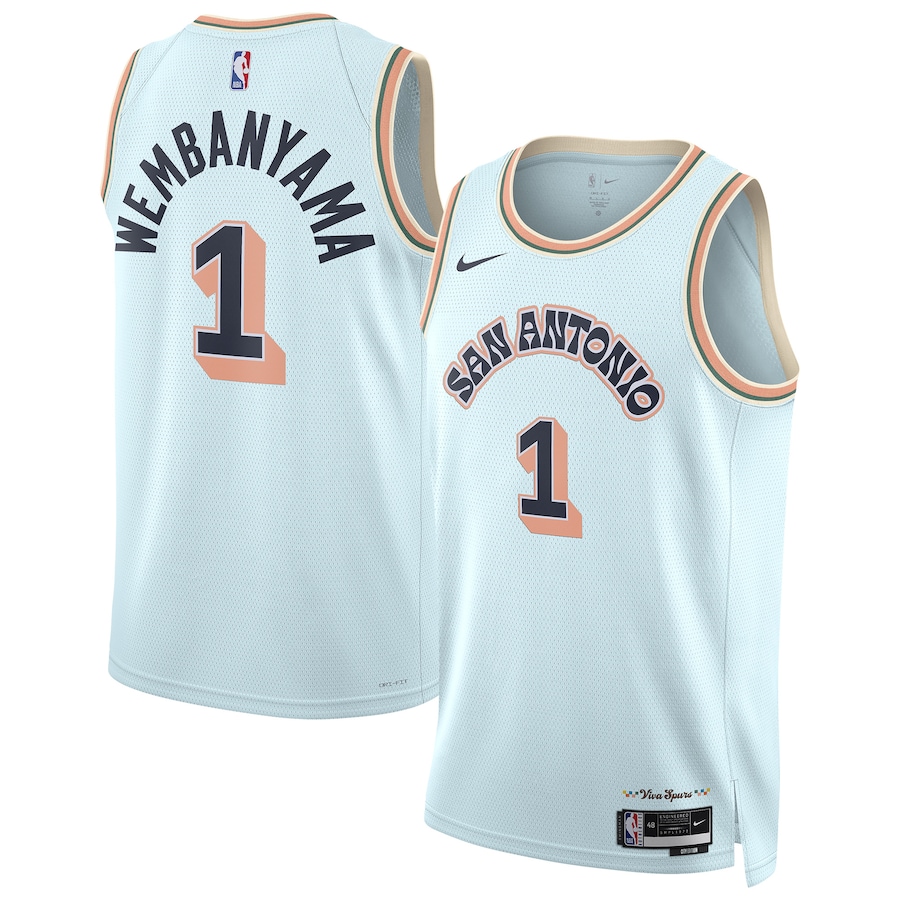 NBA球衣 Victor Wembanyama 馬刺 1號 2025城市白色 球迷版 熱轉印 全新！更多款式聯絡客服查詢！！