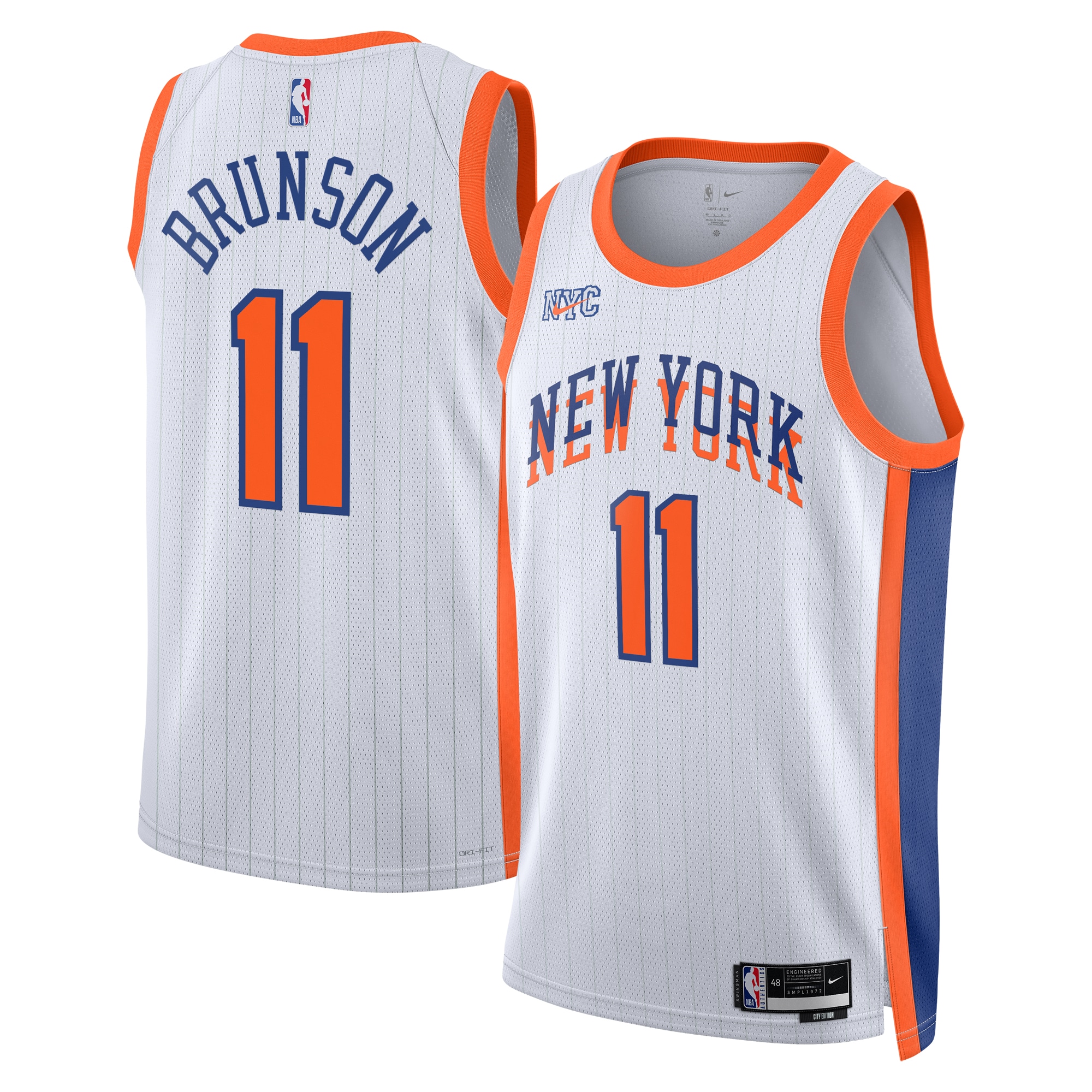 NBA球衣  Jalen Brunson 尼克 11號 2025城市白色 球迷版 熱轉印 全新！更多款式聯絡客服查詢！！