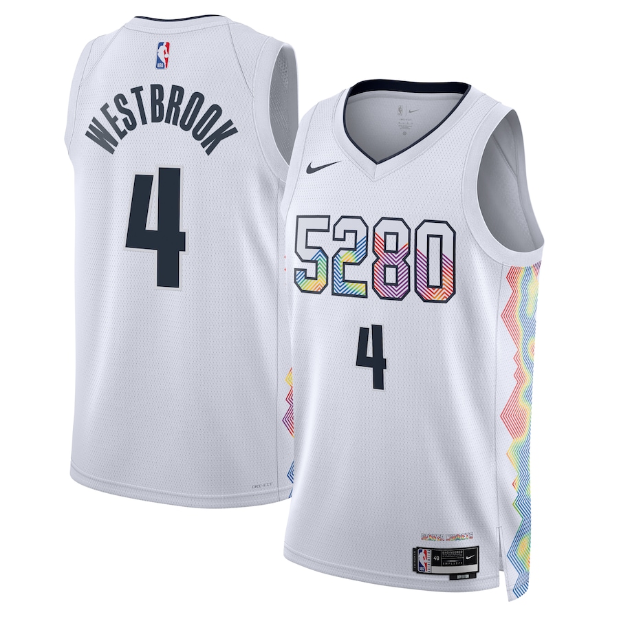 NBA球衣 Russell Westbrook 金塊 4號 2025城市白色 球迷版 熱轉印 全新！更多款式聯絡客服查詢！！