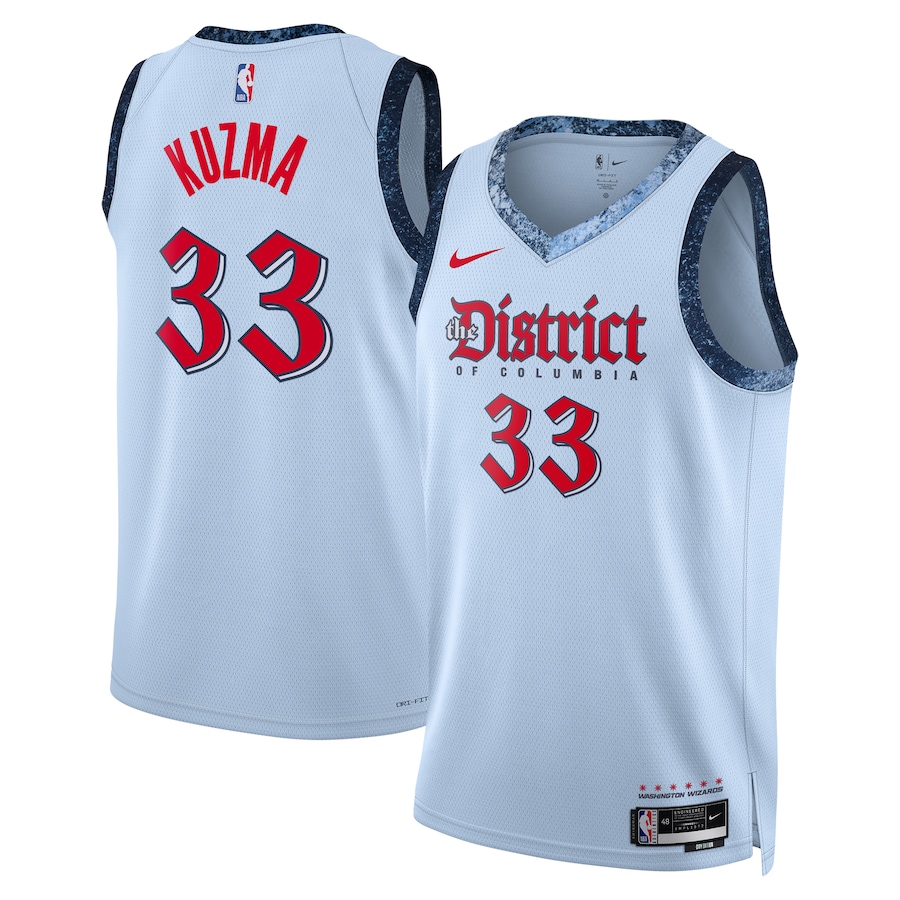 NBA球衣 Kyle Kuzma 巫師33號 2025城市灰色 球迷版 熱轉印 全新！更多款式聯絡客服查詢！！